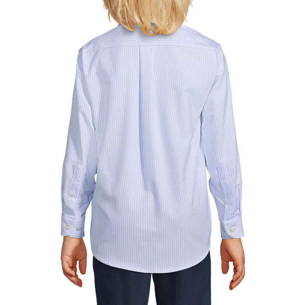 Boys Long Sleeve Stripe Oxford Dress Shirt