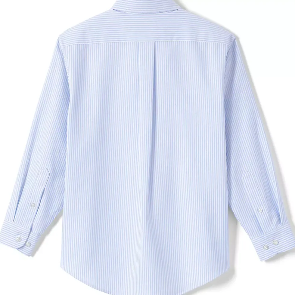 Boys Long Sleeve Stripe Oxford Dress Shirt