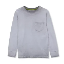 Boys Long Sleeve Washed Pocket Shirt