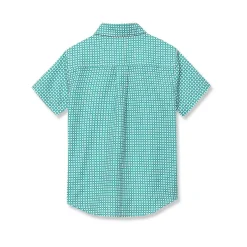 Boys Short Sleeve Button Down Performance Shirt