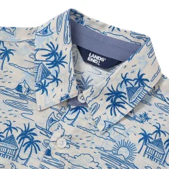 Boys Short Sleeve Linen Slub Button Down Shirt