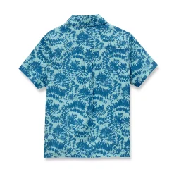 Boys Short Sleeve Linen Slub Button Down Shirt