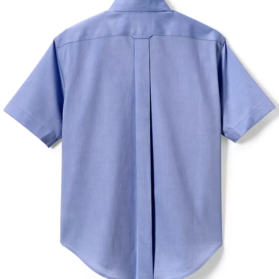 Boys Short Sleeve No Iron Pinpoint Dress Shirt