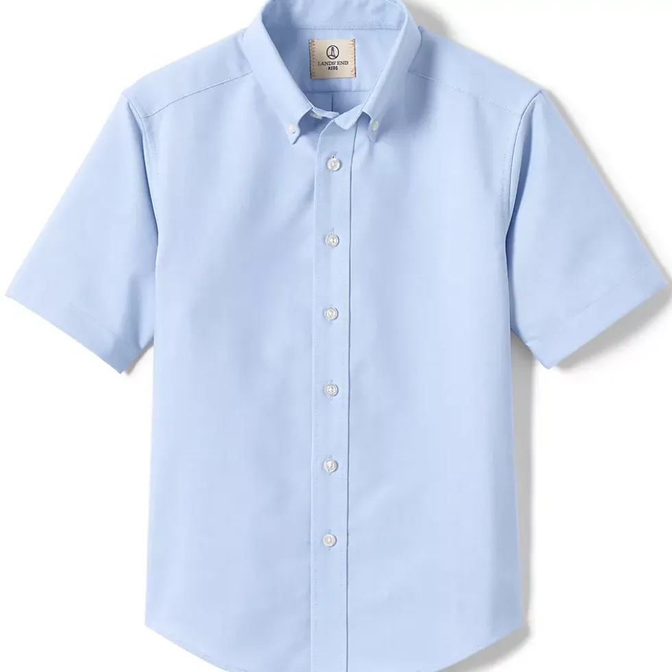 Boys Short Sleeve Oxford Dress Shirt
