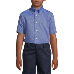 Boys Short Sleeve Oxford Dress Shirt