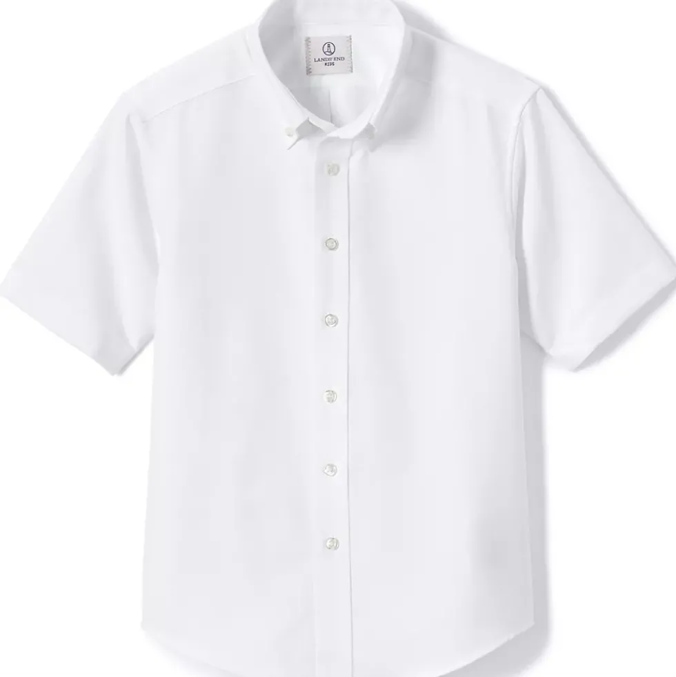 Boys Short Sleeve Oxford Dress Shirt