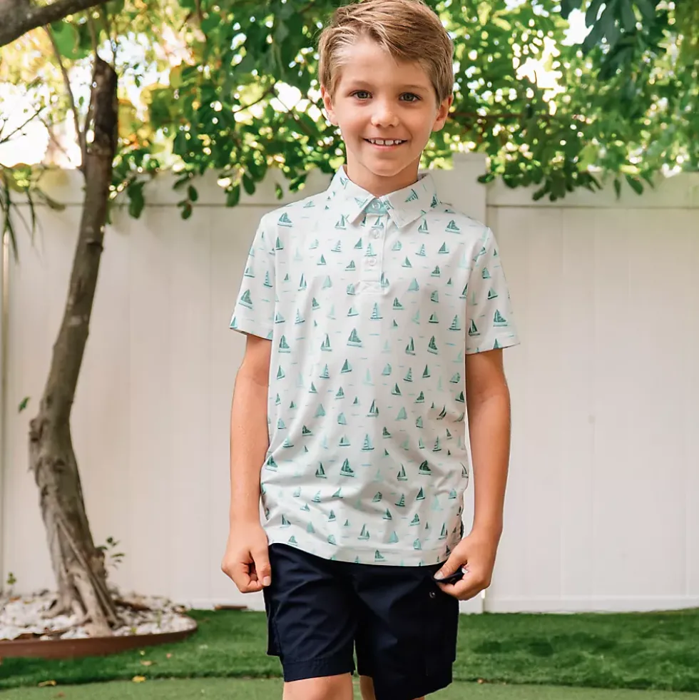Boys Short Sleeve Performance Polo
