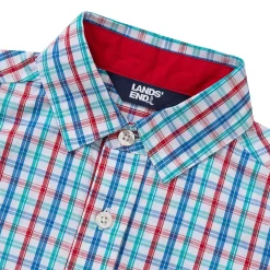 Boys Short Sleeve Poplin Camp Shirt