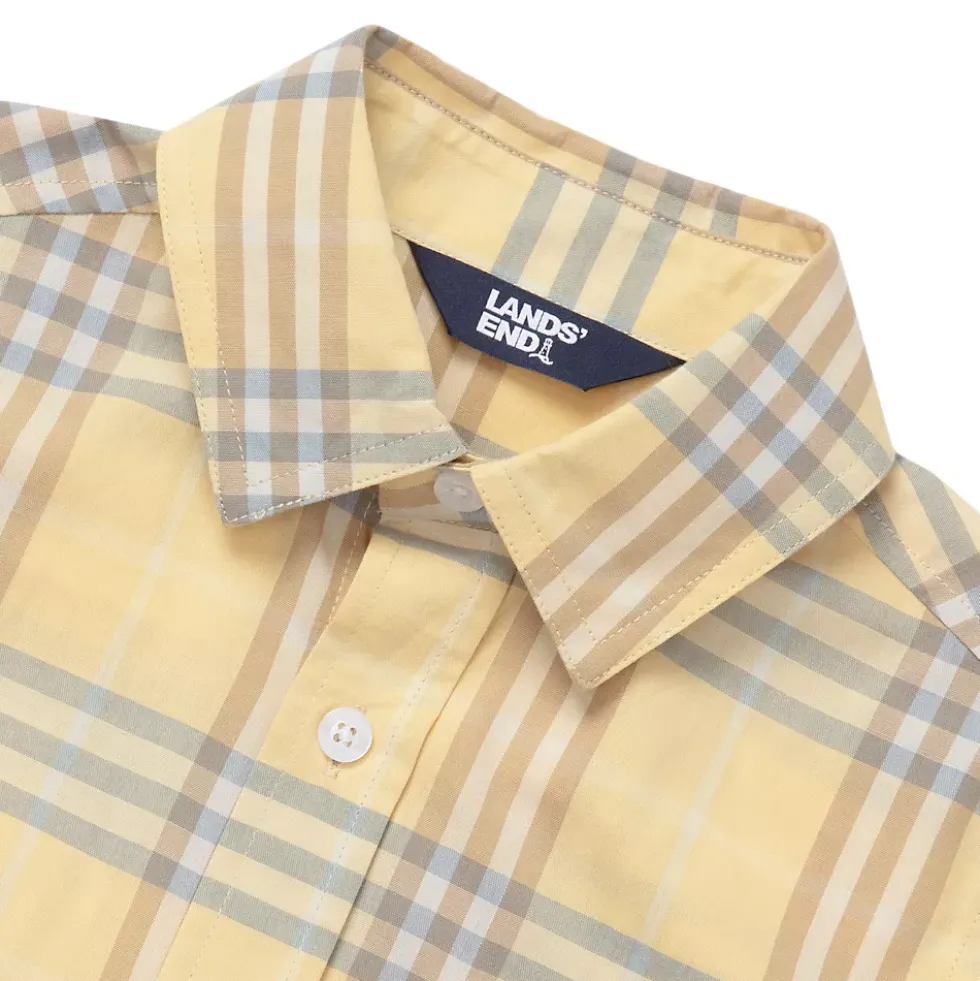 Boys Short Sleeve Poplin Camp Shirt