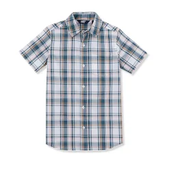Boys Short Sleeve Poplin Camp Shirt