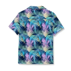 Boys Short Sleeve Slub Camp Shirt