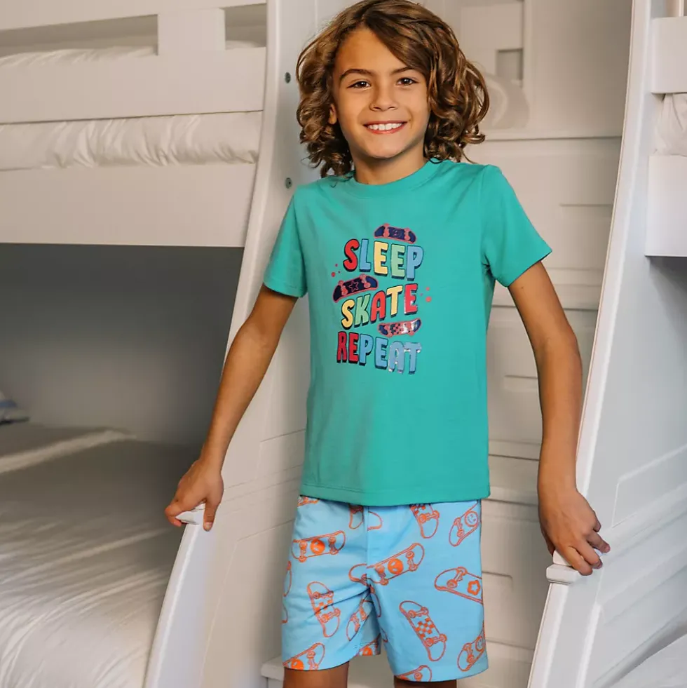 Boys Short Sleeve Tee and Shorts Pajama Set