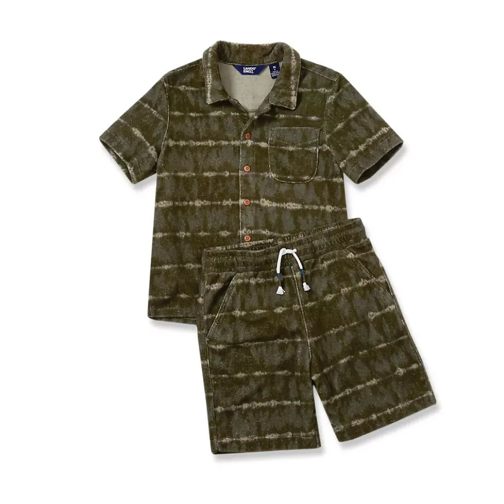 Boys Short Sleeve Terry Cover Up Set