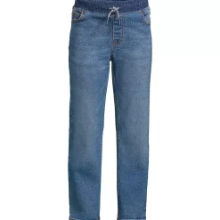 Boys Slim Iron Knee Stretch Pull On Denim Jeans