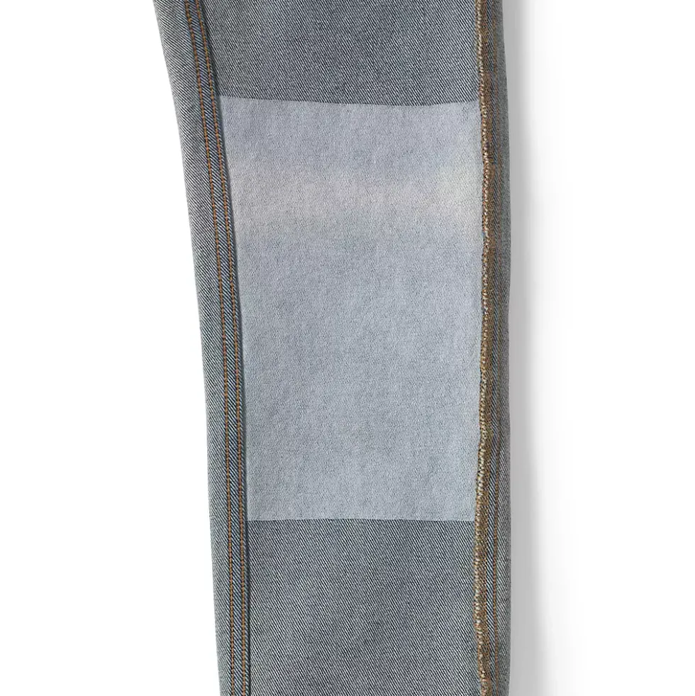 Boys Slim Iron Knee Stretch Pull On Denim Jeans