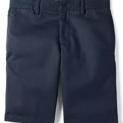 Boys Slim Plain Front Wrinkle Resistant Chino Shorts