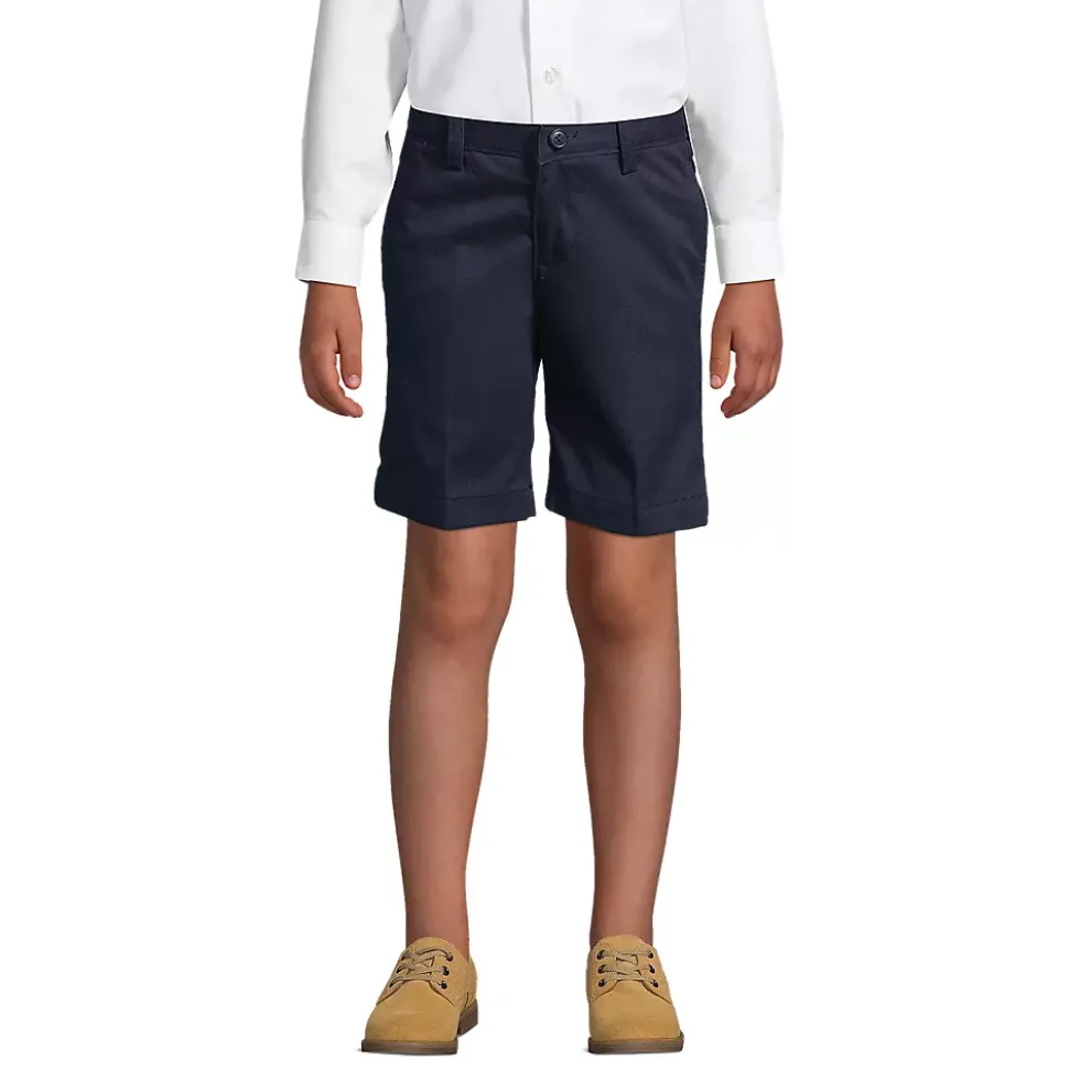 Boys Slim Plain Front Wrinkle Resistant Chino Shorts