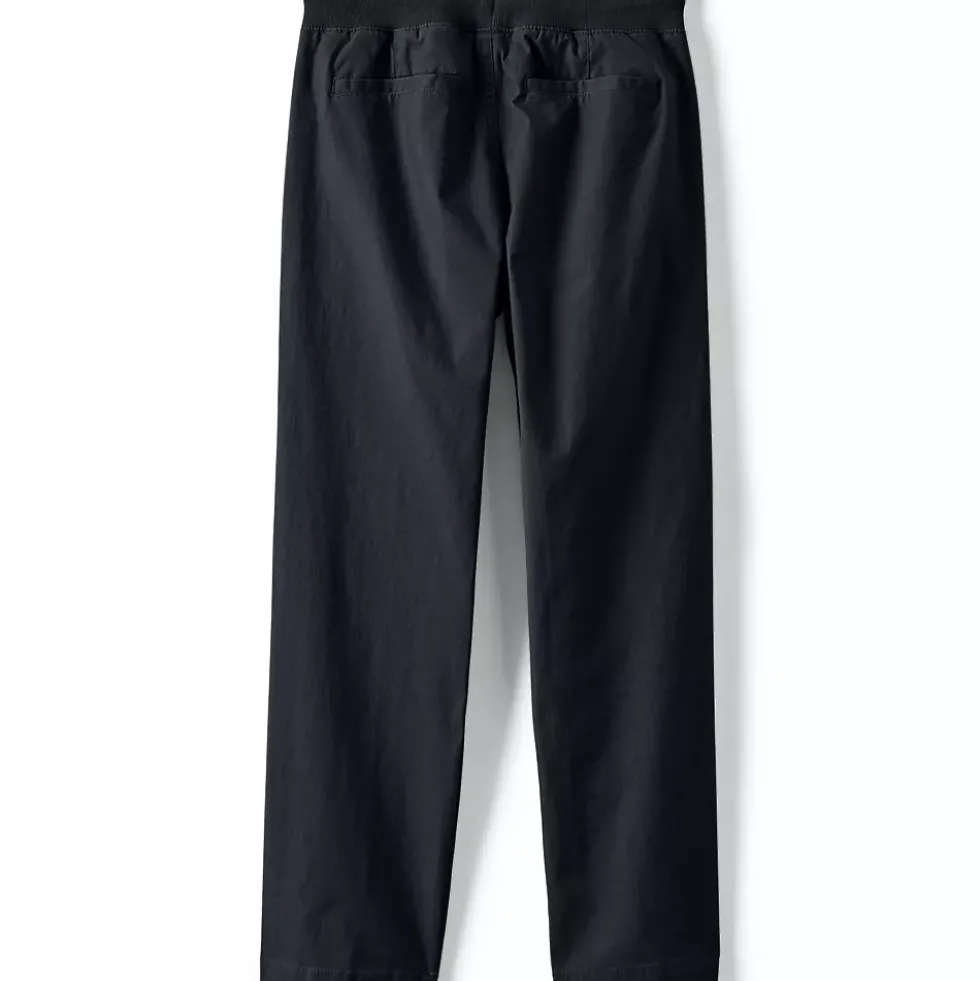Boys Stretch Soft Rib Waist Iron Knee Pull On Pants