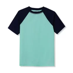 Boys Sunshade UPF 50 Chlorine Resistant Short Sleeve Crew Neck Rash Guard