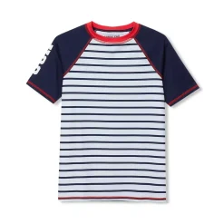 Boys Sunshade UPF 50 Chlorine Resistant Short Sleeve Crew Neck Rash Guard