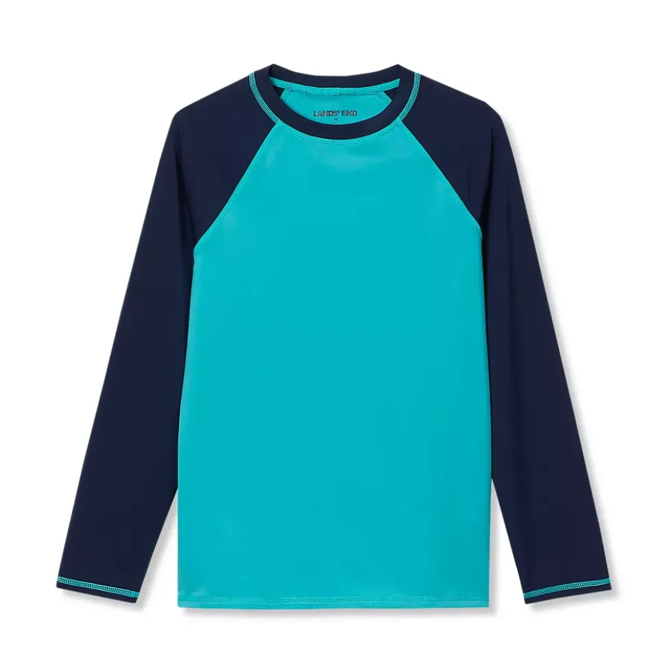 Boys Sunshade UPF 50 Chlorine Resistant Long Sleeve Crew Neck Rash Guard