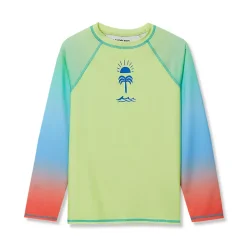 Boys Sunshade UPF 50 Chlorine Resistant Long Sleeve Crew Neck Rash Guard