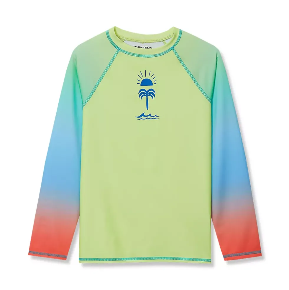 Boys Sunshade UPF 50 Chlorine Resistant Long Sleeve Crew Neck Rash Guard
