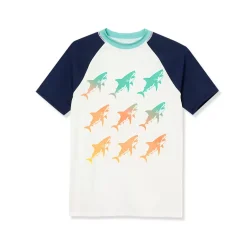 Boys Sunshade UPF 50 Chlorine Resistant Short Sleeve Crew Neck Rash Guard
