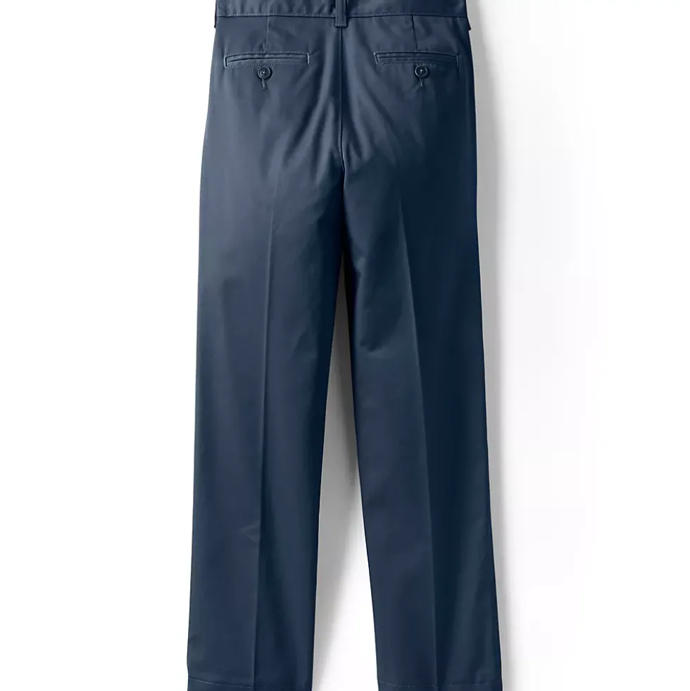 Boys Tailored Fit Blend Iron Knee Plain Front Pants