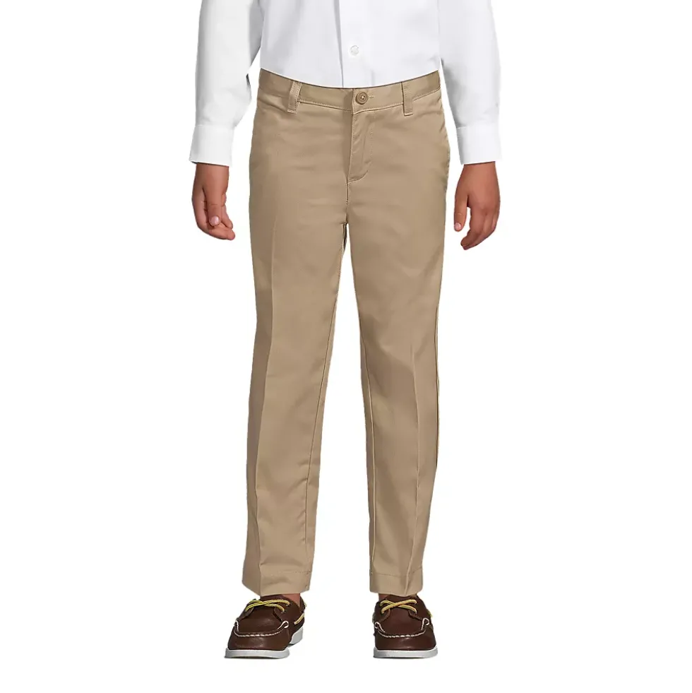 Boys Tailored Fit Blend Iron Knee Plain Front Pants