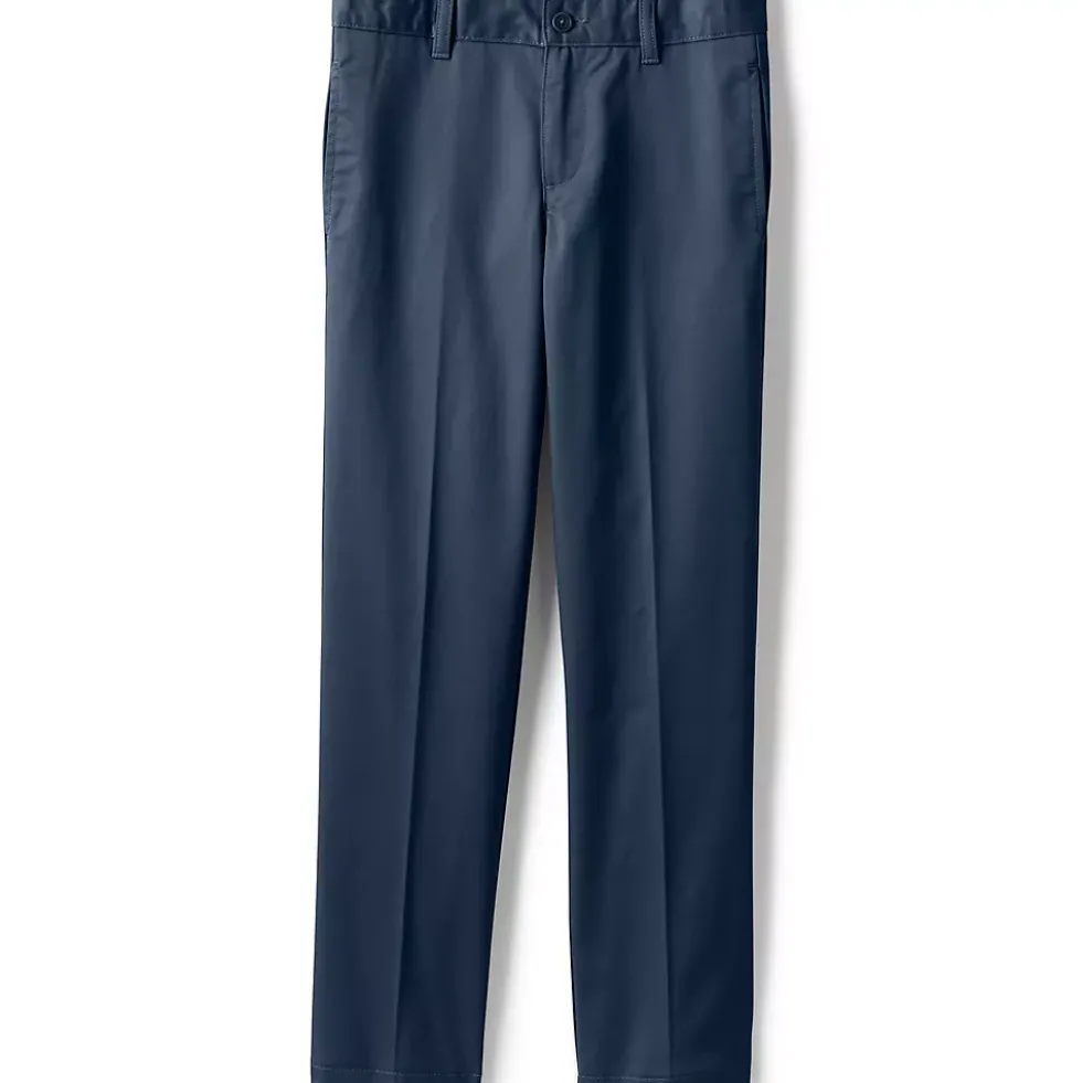 Boys Tailored Fit Blend Iron Knee Plain Front Pants