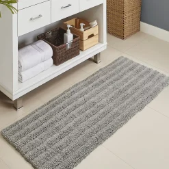 Cannon Cotton Striped Reversible Soft-Touch Bath Rug Runner
