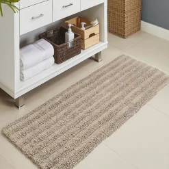 Cannon Cotton Striped Reversible Soft-Touch Bath Rug Runner