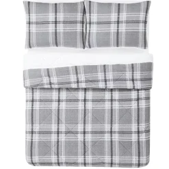Cannon Cozy Teddy Plaid Print Comforter Set
