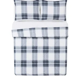 Cannon Cozy Teddy Plaid Print Comforter Set