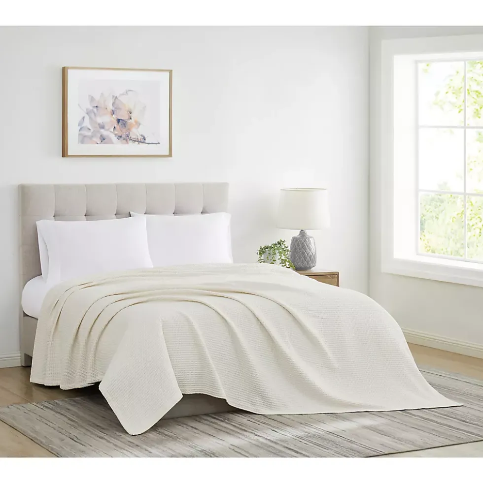 Cannon Heritage Cotton Waffle Weave Bed Blanket