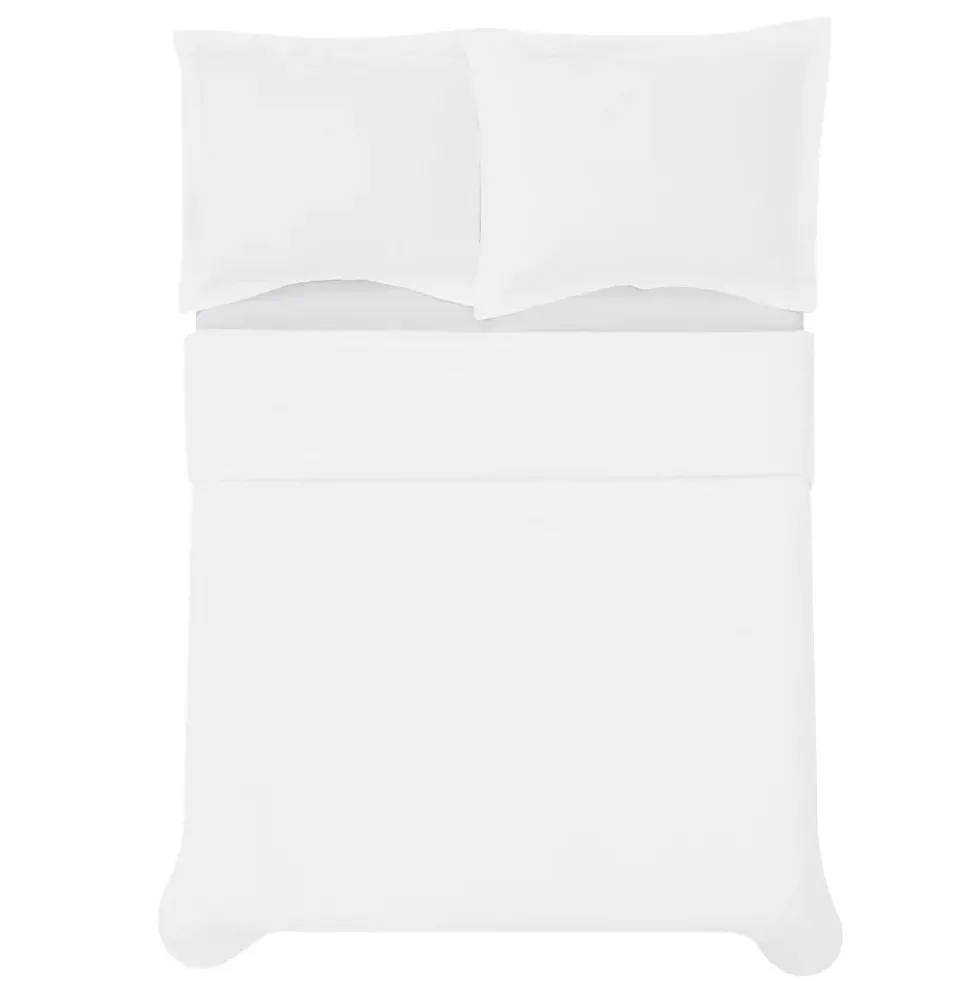 Cannon Solid Cotton Percale Duvet Cover Set