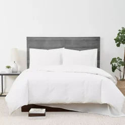 Cannon Solid Cotton Percale Duvet Cover Set