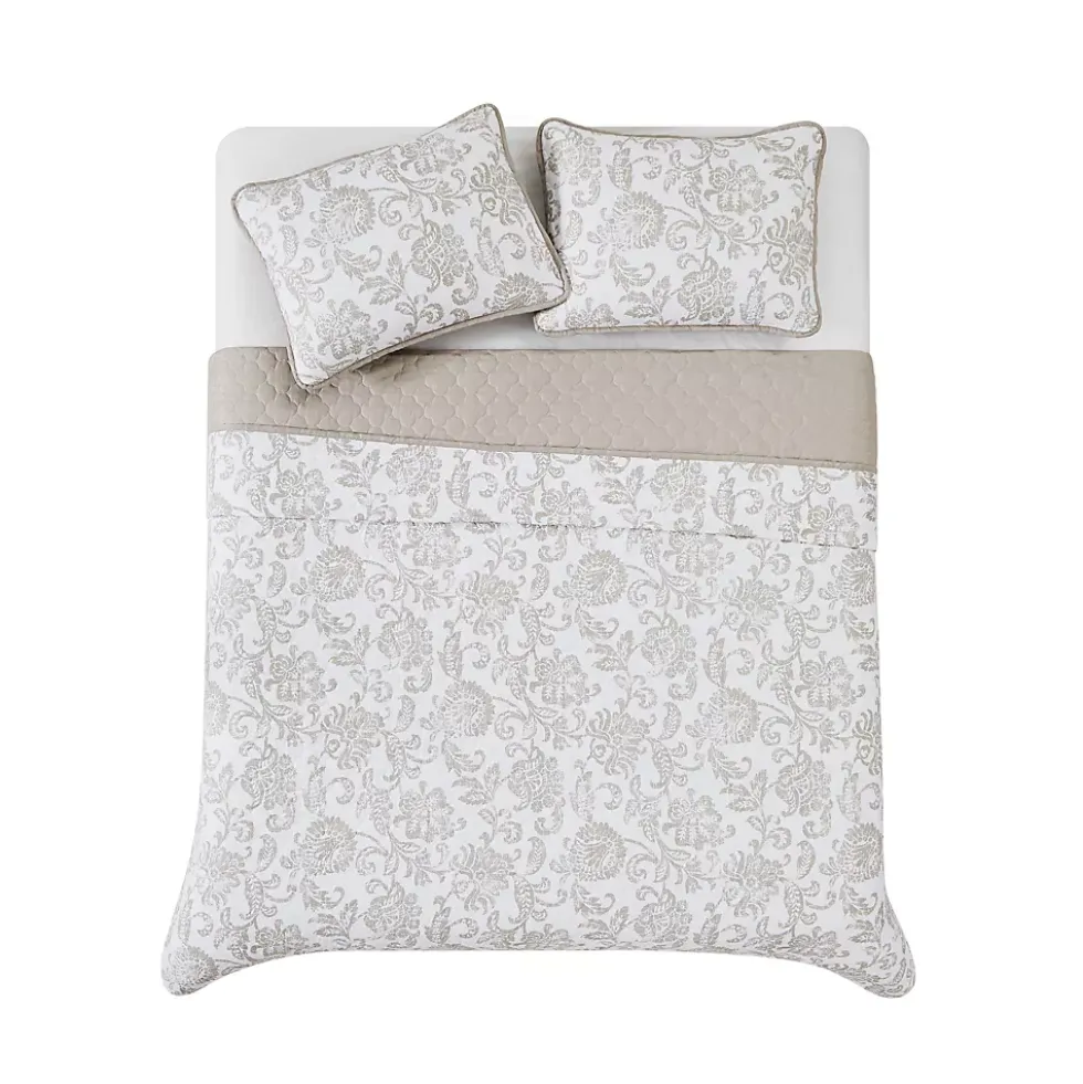 Cannon Sylvana Jacobean Quilt and Sham Set