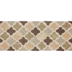 Chesapeake Alloy Moroccan Tile Cotton Anti Skid Bath Runner