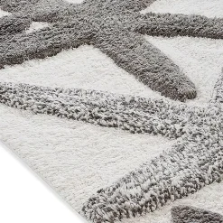 Chesapeake Ariel Star Pattern Cotton Anti Skid 2 Piece Bath Rug Set
