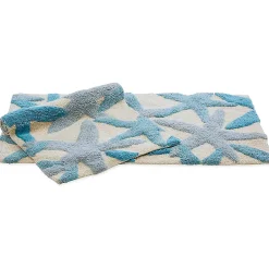 Chesapeake Ariel Star Pattern Cotton Anti Skid 2 Piece Bath Rug Set