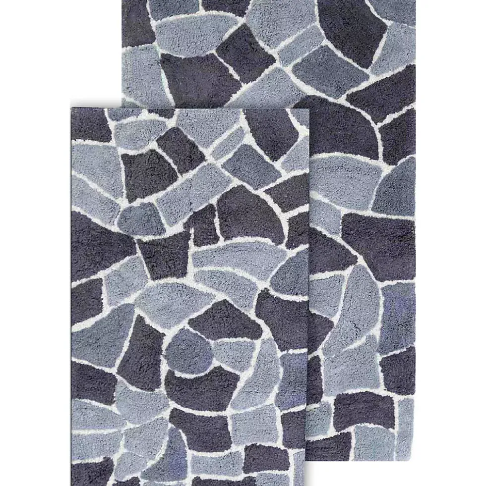 Chesapeake Boulder Cotton Anti Skid 2 Piece Bath Rug Set