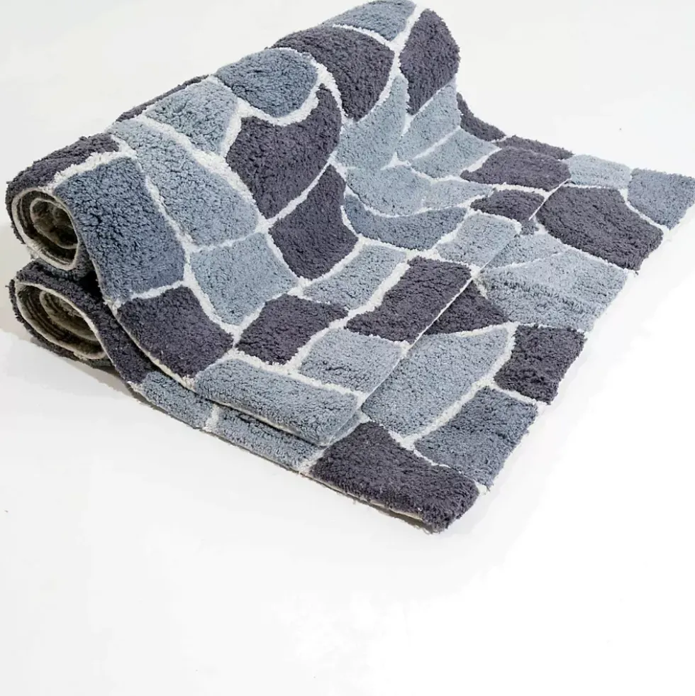 Chesapeake Boulder Cotton Anti Skid 2 Piece Bath Rug Set