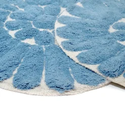 Chesapeake Bursting Flower Cotton Anti Skid 2 Piece Round Bath Rug Set
