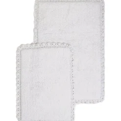 Chesapeake Crochet Cotton Anti Skid 2 Piece Bath Rug Set
