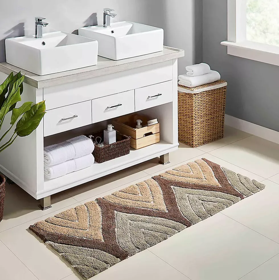 Chesapeake Davenport Cotton Anti Skid Bath Runner