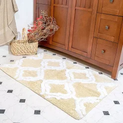 Chesapeake Double Quatrefoil Cotton Anti Skid 2 Piece Bath Rug Set