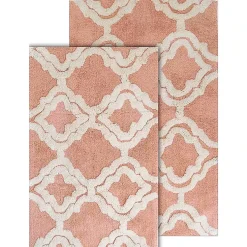 Chesapeake Double Quatrefoil Cotton Anti Skid 2 Piece Bath Rug Set