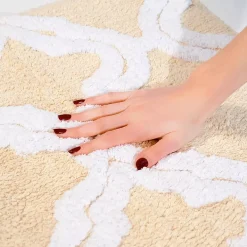 Chesapeake Double Quatrefoil Cotton Anti Skid 2 Piece Bath Rug Set